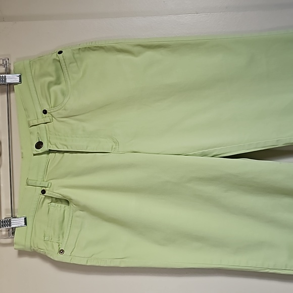 Talbots stretch lime green straight leg pants jeans size 6P - Picture 4 of 15